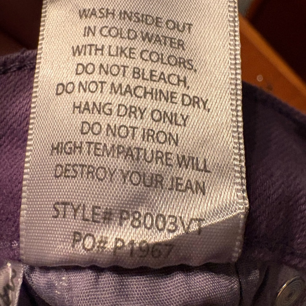 Special A Women's High Rise Purple Jeans - Picture 5 of 8